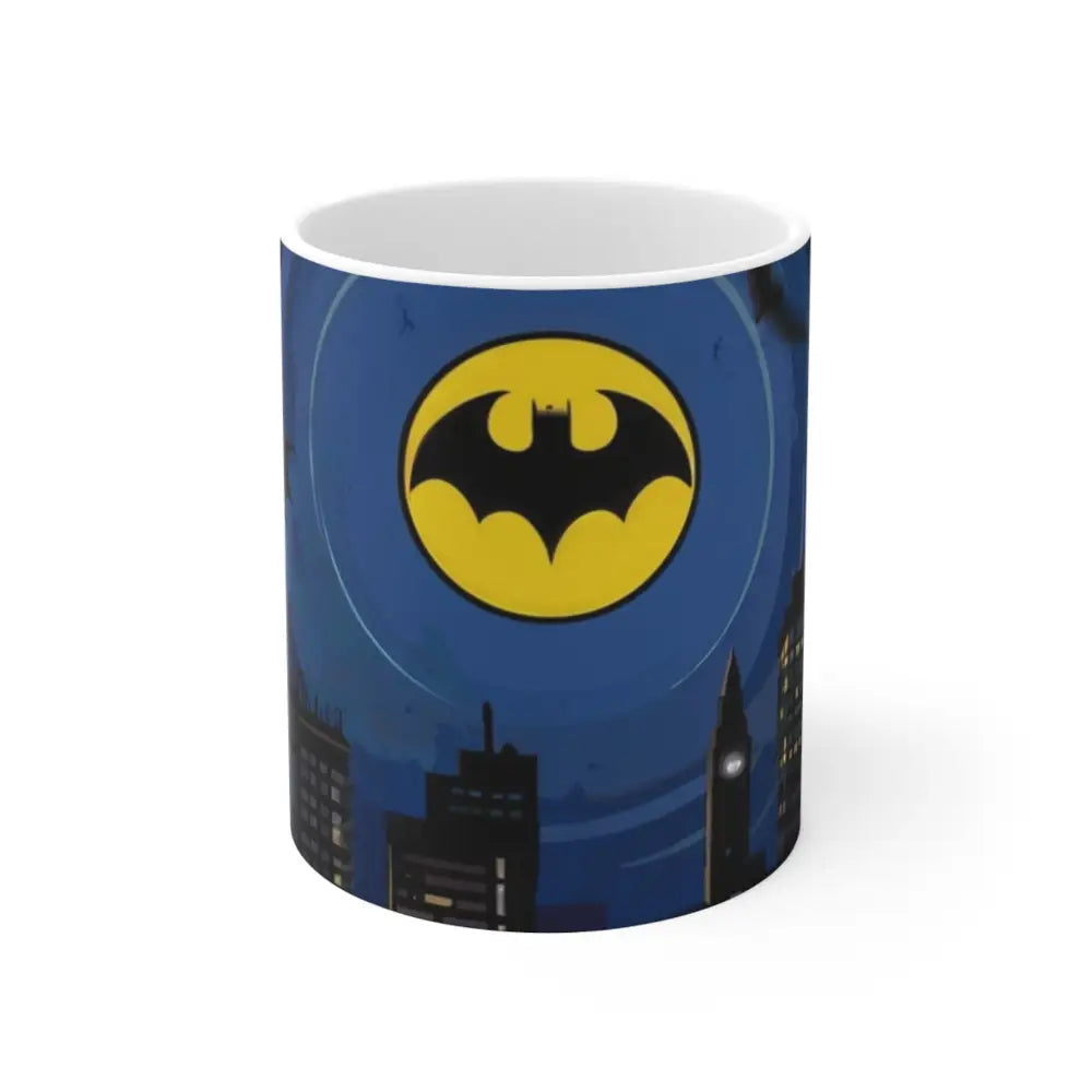 Bat Signal Comic Style Mug - Ceramic Coffee 11oz