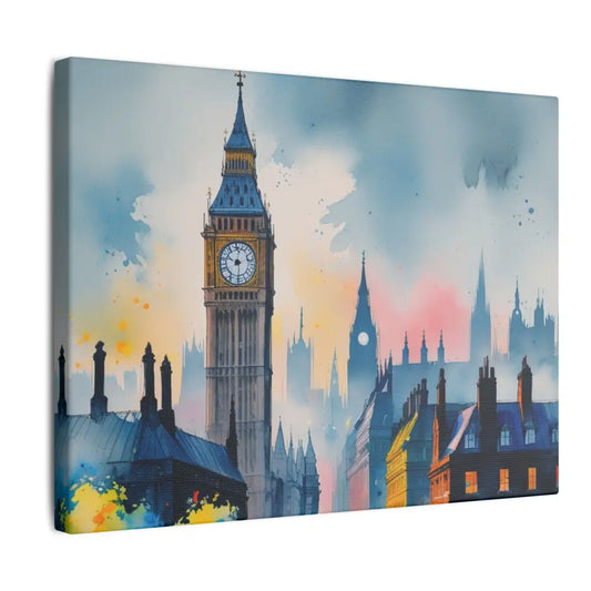 Watercolour Big Ben Artwork Canvas