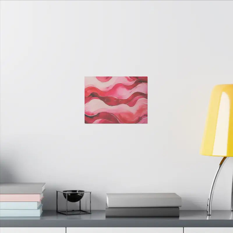 Red and Pink Watercolour Whimsical Waves - Multi-Size Stretched Wall Decor