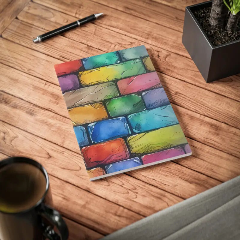 Colourful Bricks - Softcover Notebook A5