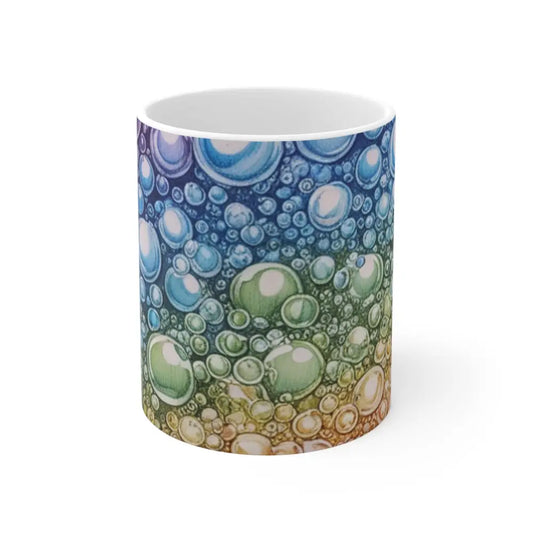 Colourful Bubbles Mug - Ceramic Coffee 11oz