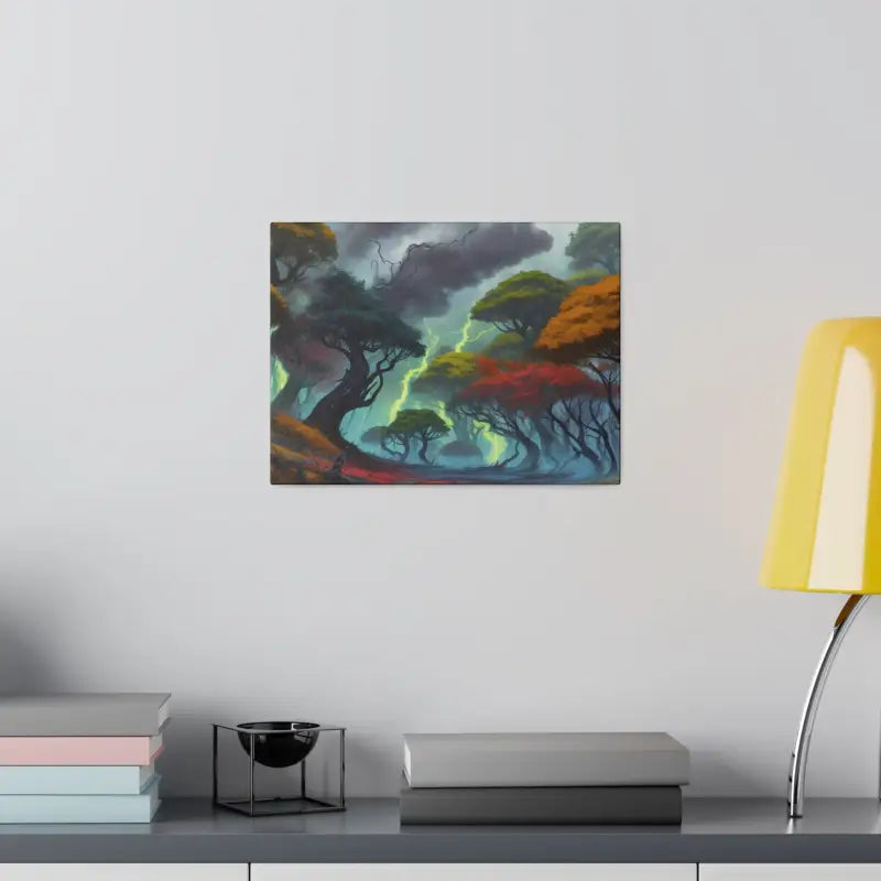 Colourful Forest Lightning Artwork - Matte Canvas Stretched 0.75’’