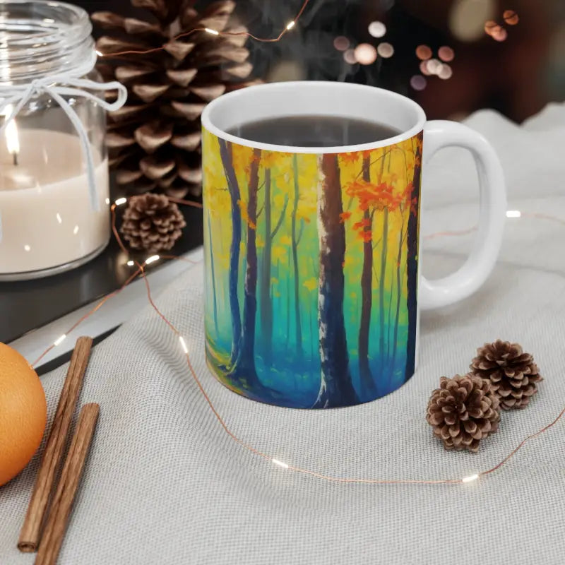 Colourful Forest Mug - Ceramic Coffee 11oz