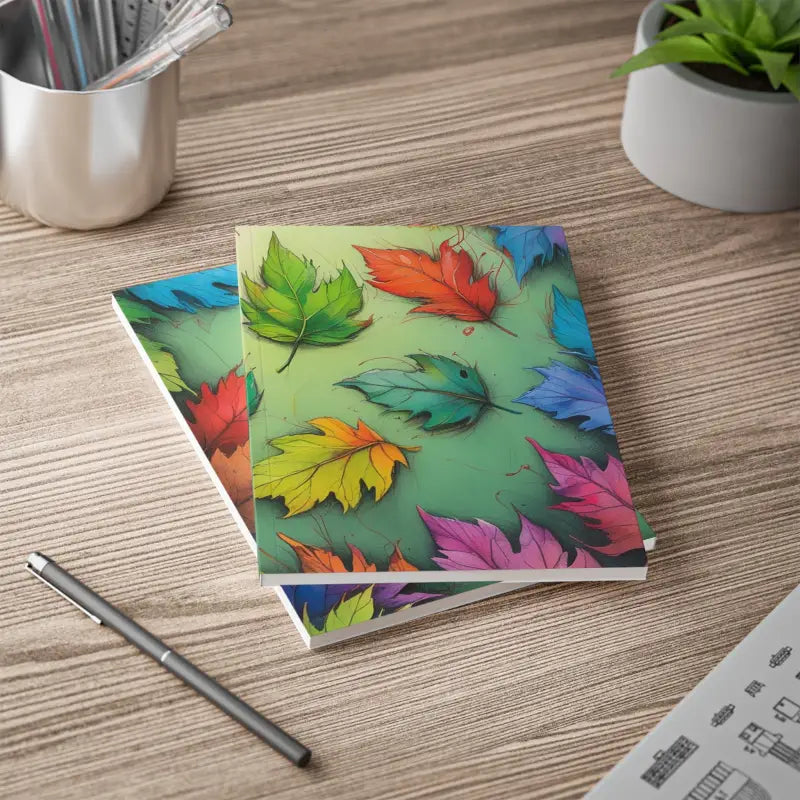 Colourful Leaves - Softcover Notebook A5