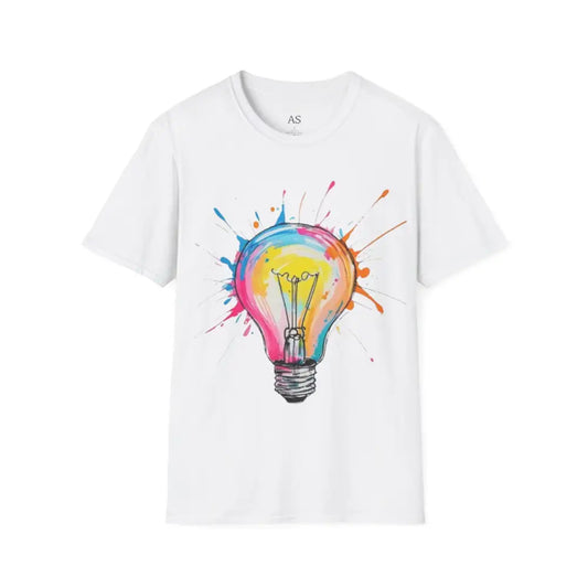 Colourful Lightbulb - Adult Unisex T-Shirt - Men and Women