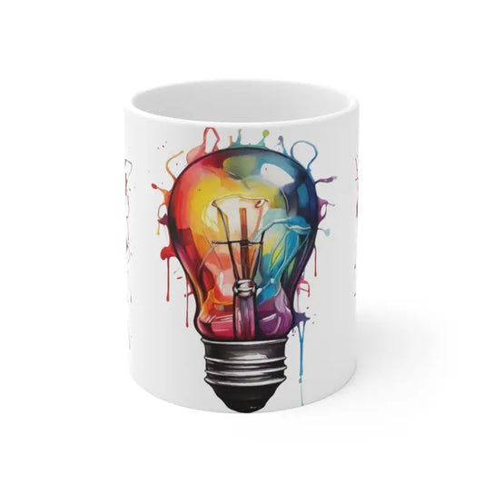 Colourful Lightbulbs Mug - Ceramic Coffee 11oz