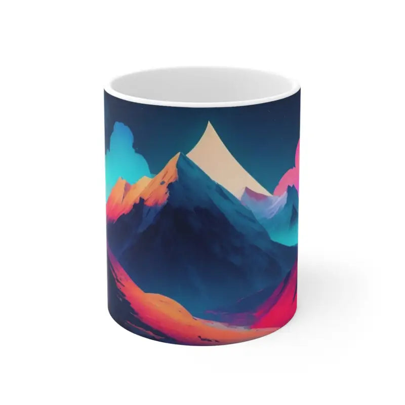 Colourful Mountain Mug - Ceramic Coffee 11oz