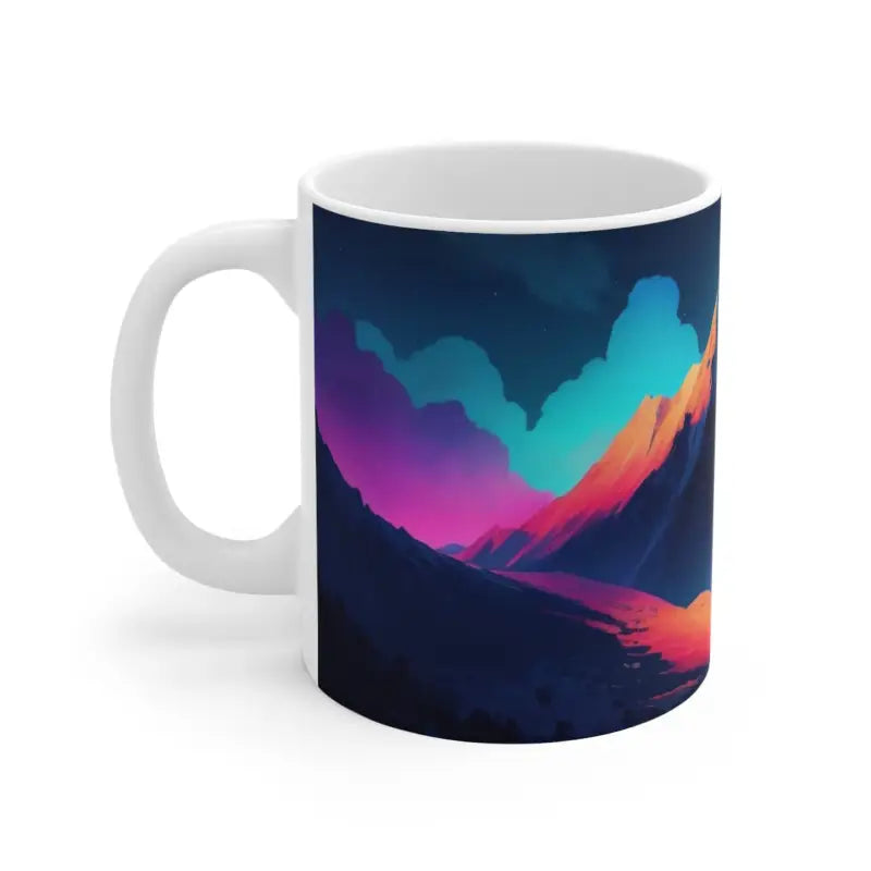 Colourful Mountain Mug - Ceramic Coffee 11oz