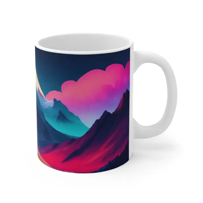 Colourful Mountain Mug - Ceramic Coffee 11oz