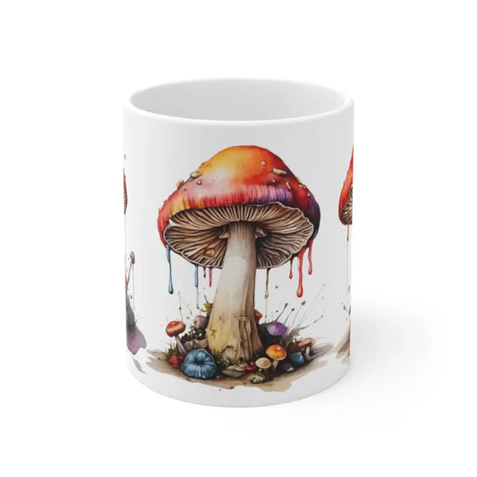 Colourful Mushrooms Mug - Ceramic Coffee 11oz