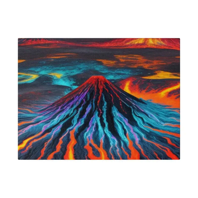 Colourful Overflowing Volcano - Matte Canvas Stretched 0.75’’