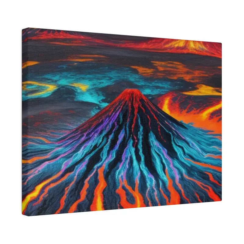 Colourful Overflowing Volcano - Matte Canvas Stretched 0.75’’