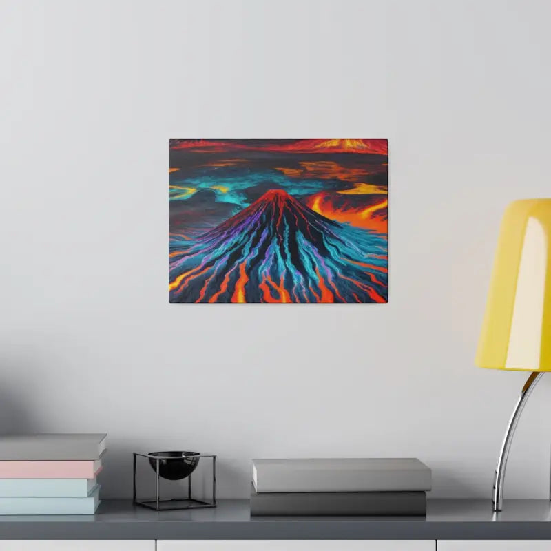 Colourful Overflowing Volcano - Matte Canvas Stretched 0.75’’