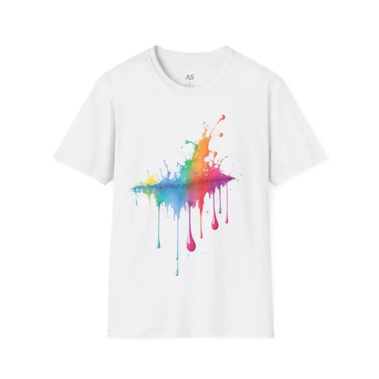 Colourful Raindrops - Adult Unisex T-Shirt - Men and Women