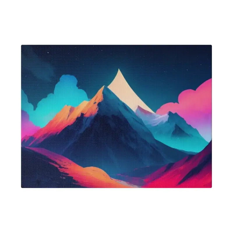 Colourful Scenic Mountain - Matte Canvas Stretched 0.75’’