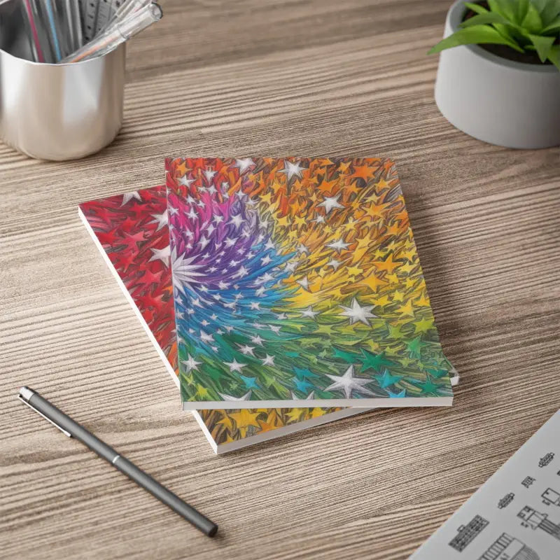 Colourful Stars - Softcover Notebook A5