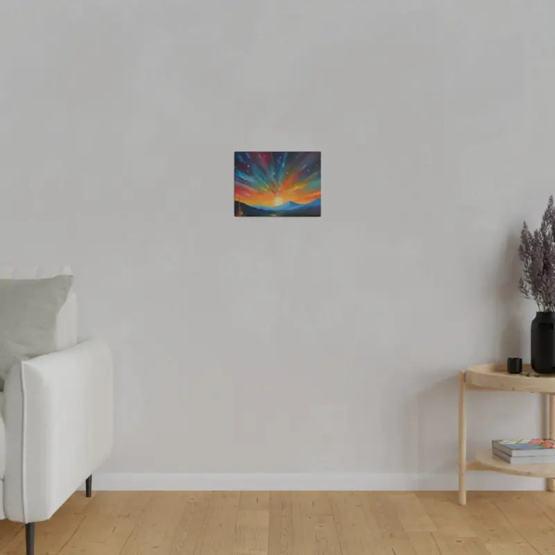 Colourful Sunset At Night - Matte Canvas Stretched 0.75’’