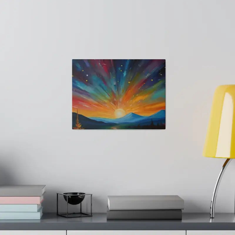 Colourful Sunset At Night - Matte Canvas Stretched 0.75’’