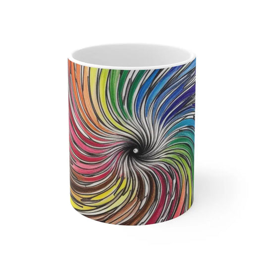 Colourful Swirl Mug - Ceramic Coffee 11oz