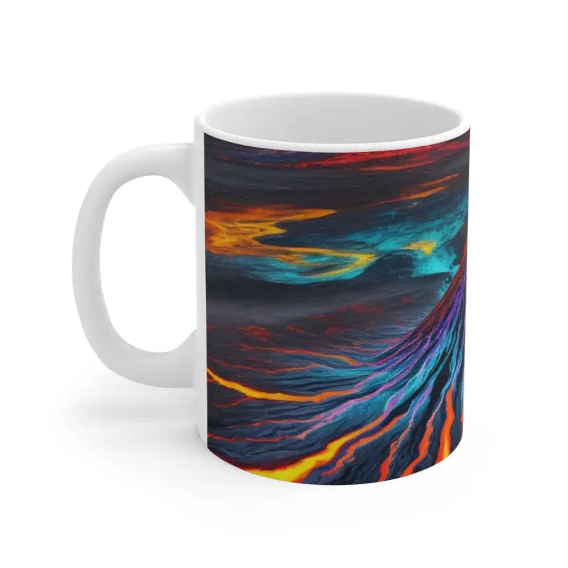 Colourful Volcano Mug - Ceramic Coffee 11oz