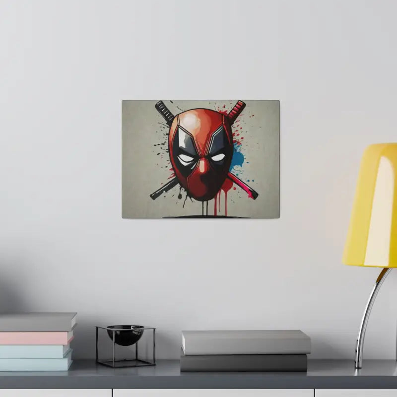 Deadpool Mask - Matte Canvas Stretched 0.75’’