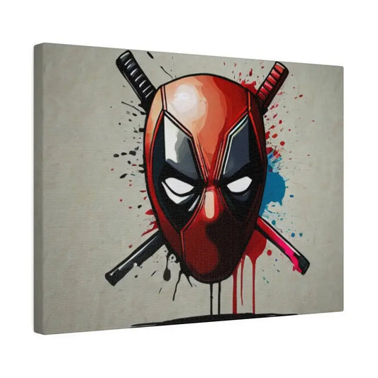 Deadpool Mask - Matte Canvas Stretched 0.75’’