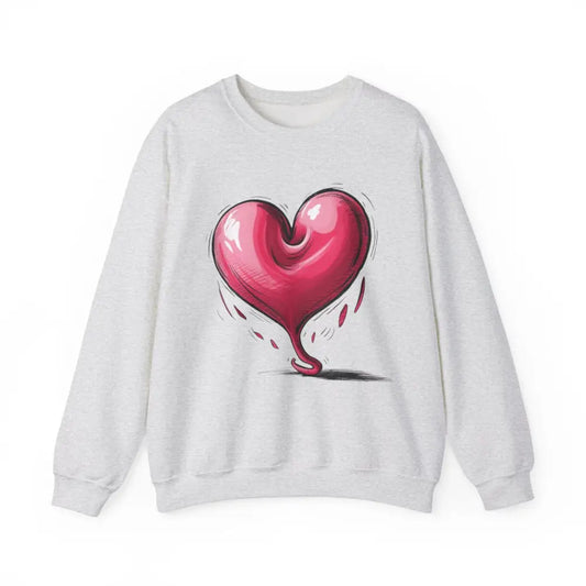 Deflating Love Heart - Adult Unisex Crewneck Sweatshirt Jumper - Men and Women