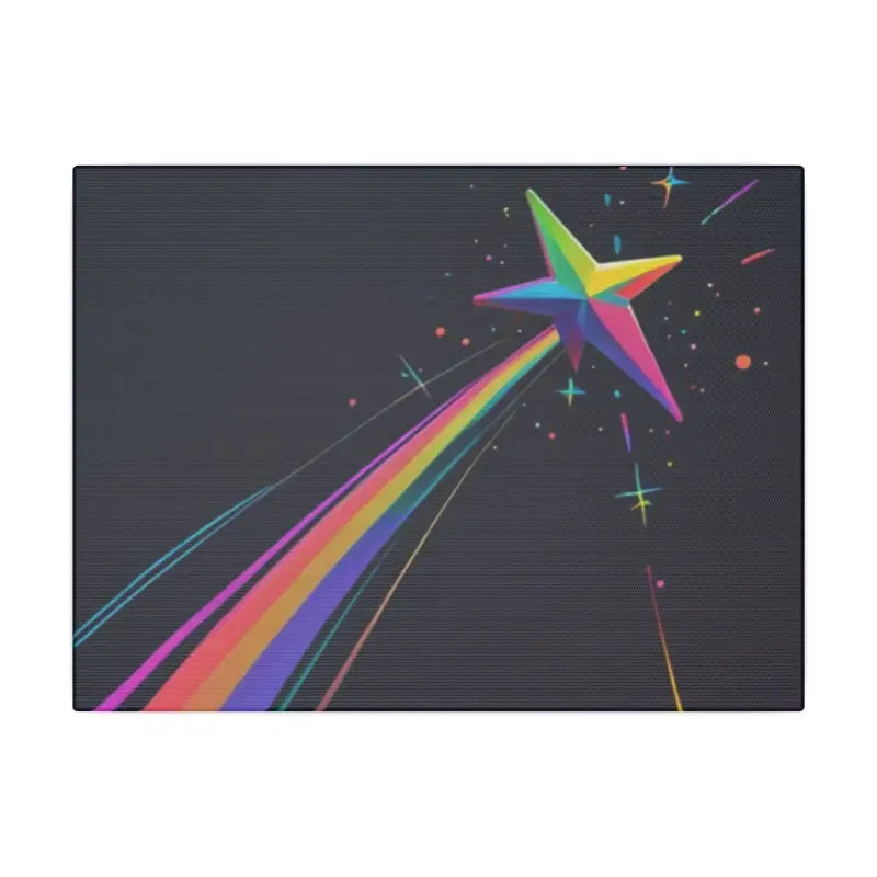 Multicoloured Shooting Star Canvas Wall Art - Vibrant Abstract Design