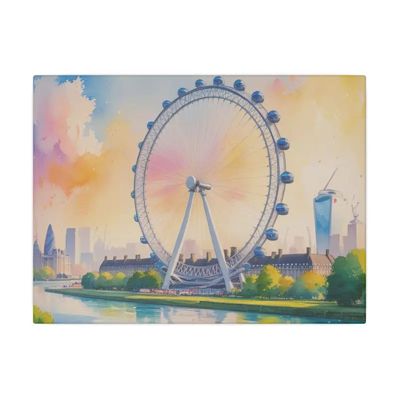 London Eye Watercolour Artwork Canvas