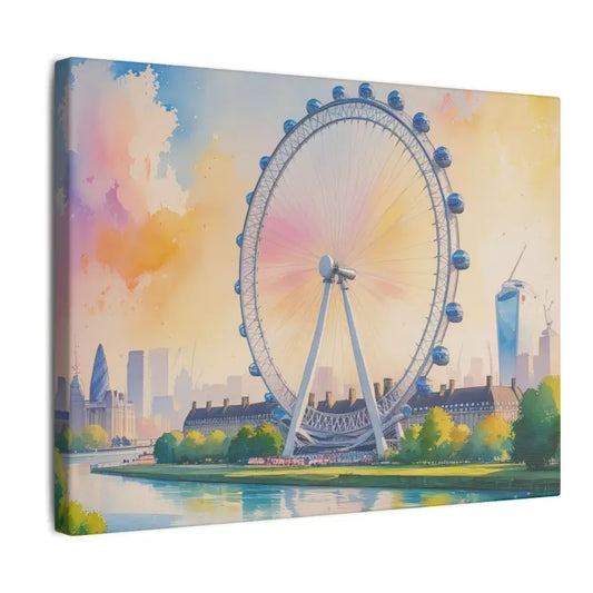 London Eye Watercolour Artwork Canvas