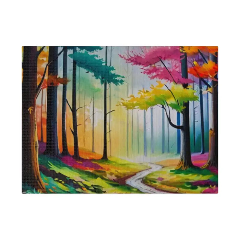 Colourful Forest Pathway Canvas - Matte Stretched 0.75’’