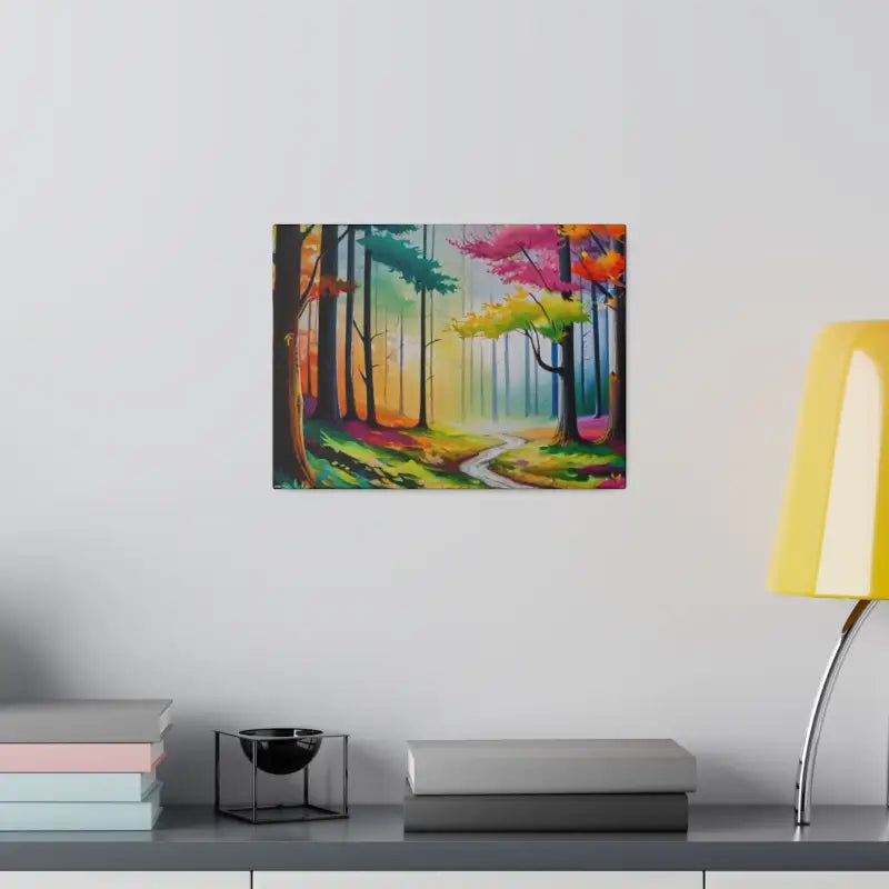 Colourful Forest Pathway Canvas - Matte Stretched 0.75’’