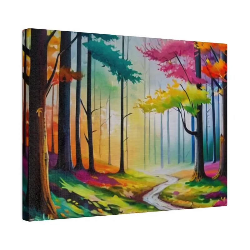 Colourful Forest Pathway Canvas - Matte Stretched 0.75’’