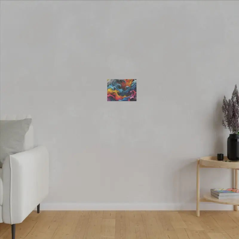 Colourful Graphite Art Waves - Vibrant Multicolour Stretched Wall Décor