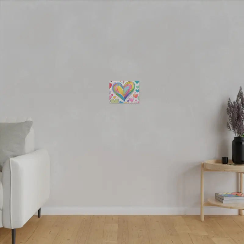 Colourful Messy Heart Art Canvas - Vibrant Wall Décor for Celebrations and Home