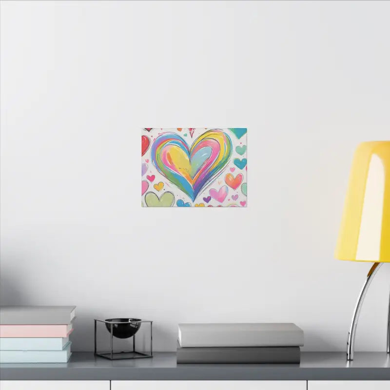 Colourful Messy Heart Art Canvas - Vibrant Wall Décor for Celebrations and Home