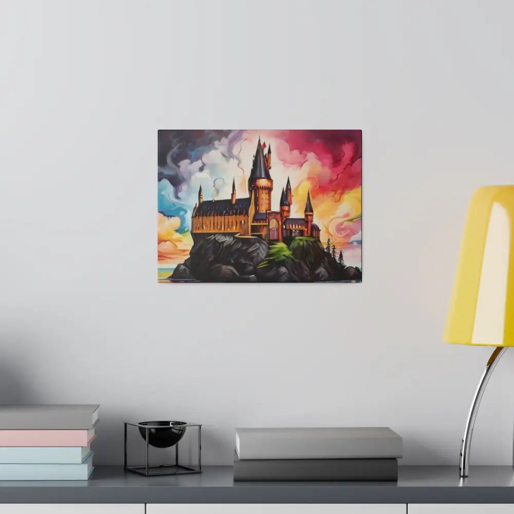 Colourful Hogwarts Castle Artwork - Matte Canvas Stretched 0.75’’