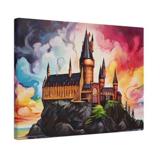 Colourful Hogwarts Castle Artwork - Matte Canvas Stretched 0.75’’