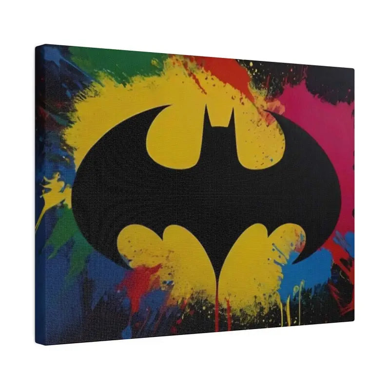 Batman Logo Symbol Painted - Matte Canvas Stretched 0.75’’