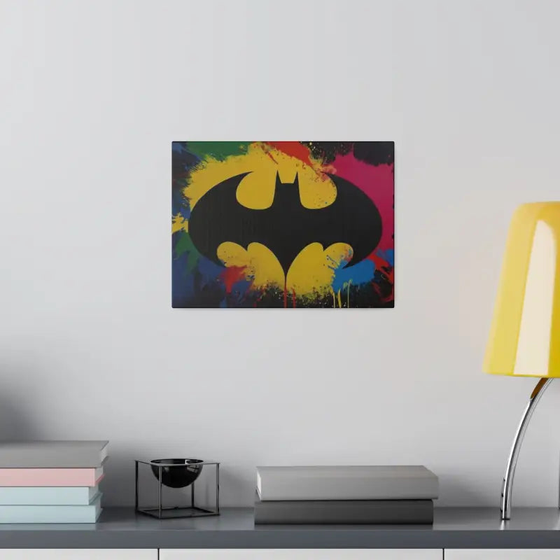 Batman Logo Symbol Painted - Matte Canvas Stretched 0.75’’