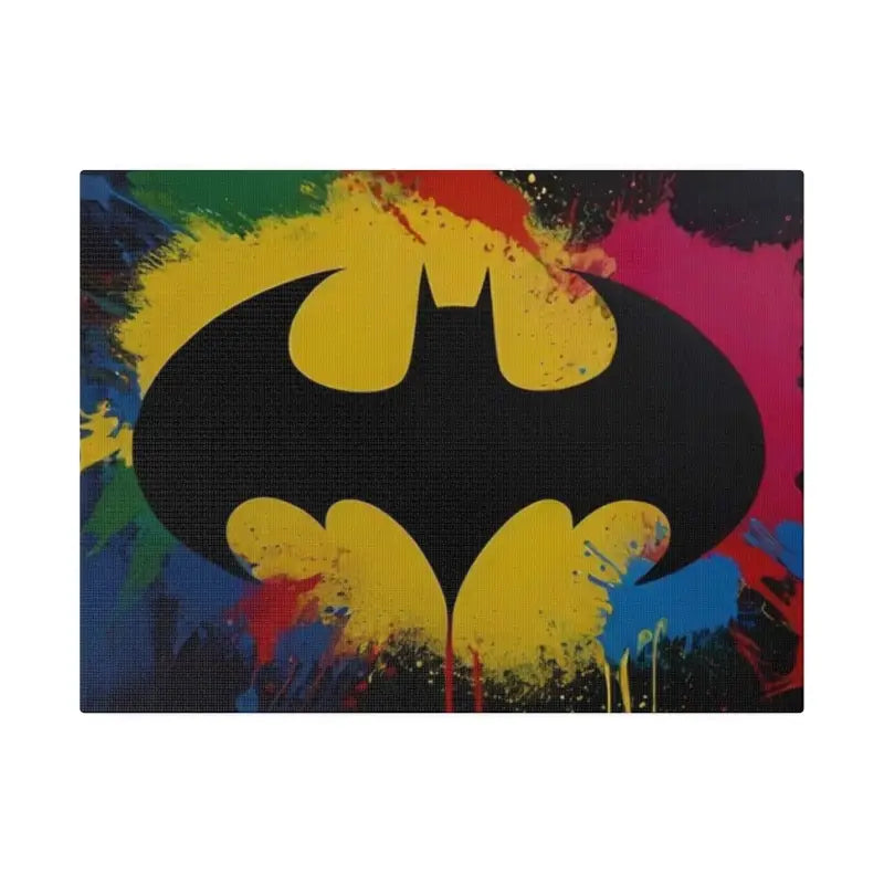 Batman Logo Symbol Painted - Matte Canvas Stretched 0.75’’