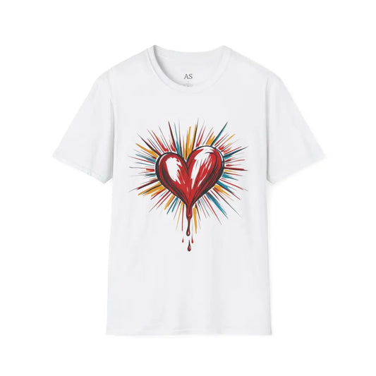 Bleeding Love Heart - Adult Unisex T-Shirt - Men and Women