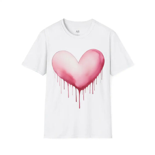 Dripping Love Heart - Adult Unisex T-Shirt - Men and Women