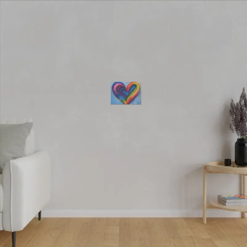 Multicoloured Love Heart - Matte Canvas Stretched 0.75’’