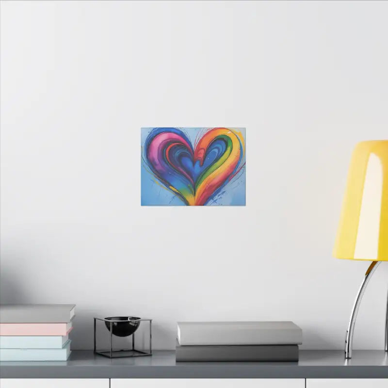 Multicoloured Love Heart - Matte Canvas Stretched 0.75’’