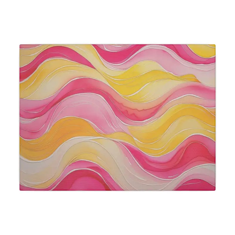 Pink and Yellow Watercolour Whimsical Waves - Bright Home Décor