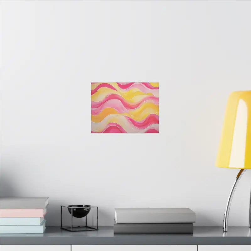 Pink and Yellow Watercolour Whimsical Waves - Bright Home Décor