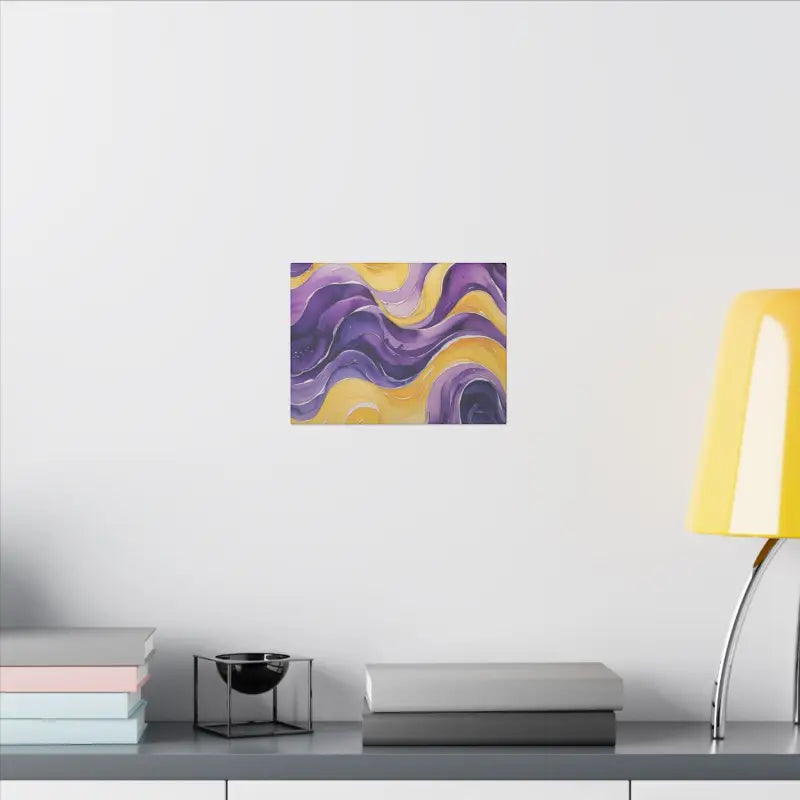 Purple and Yellow Watercolour Whimsical Waves - Modern Decor