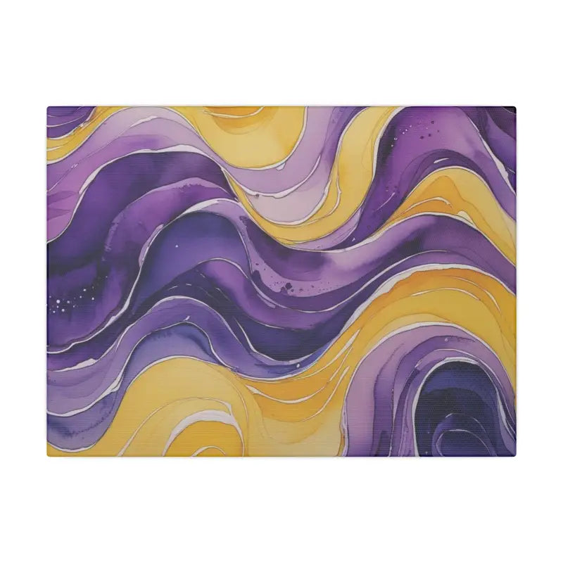 Purple and Yellow Watercolour Whimsical Waves - Modern Decor