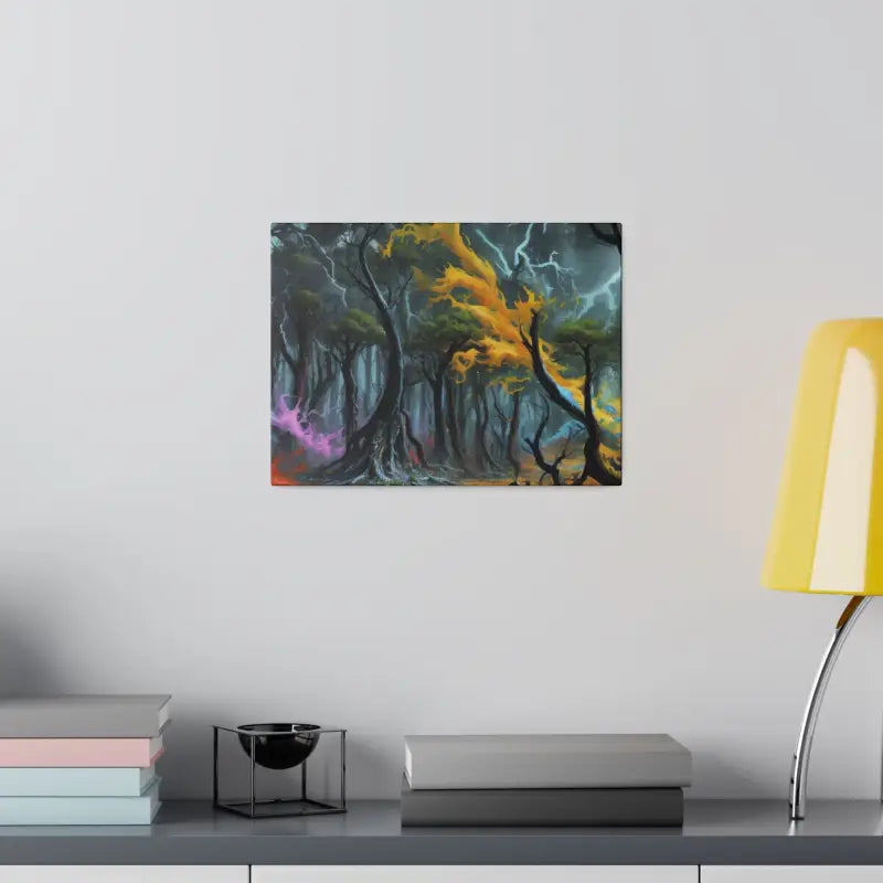 Messy Colourful Bending Trees Artwork - Matte Canvas Stretched 0.75’’